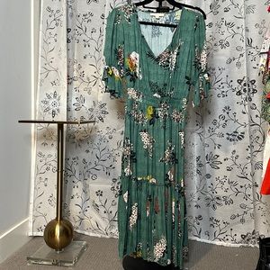 Lovestitch S Midi dress Green Floral S
